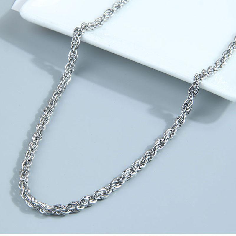 Lanț răsucit din metal din oțel titan, accesorii decorative cu pandantiv pentru colier din oțel inoxidabil