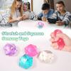 Transparent Rhinestone Squeeze Toy Anxiety Relief Polyhedron Sensory Toy Anti-anxiety Soft Stress Ball Students Office Workers Gift