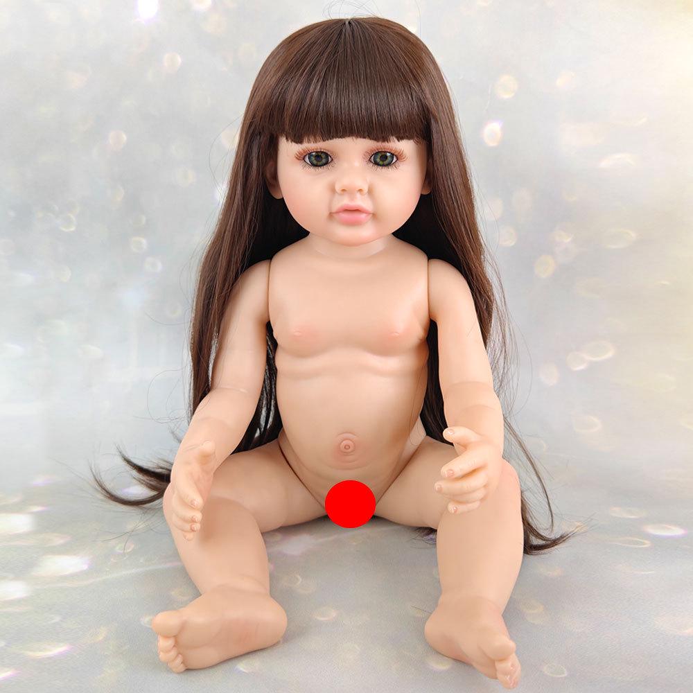 Cross-Border Soft Vinyl Reborn Baby Doll - Pinchable, Cute Companion Toy for Kids.