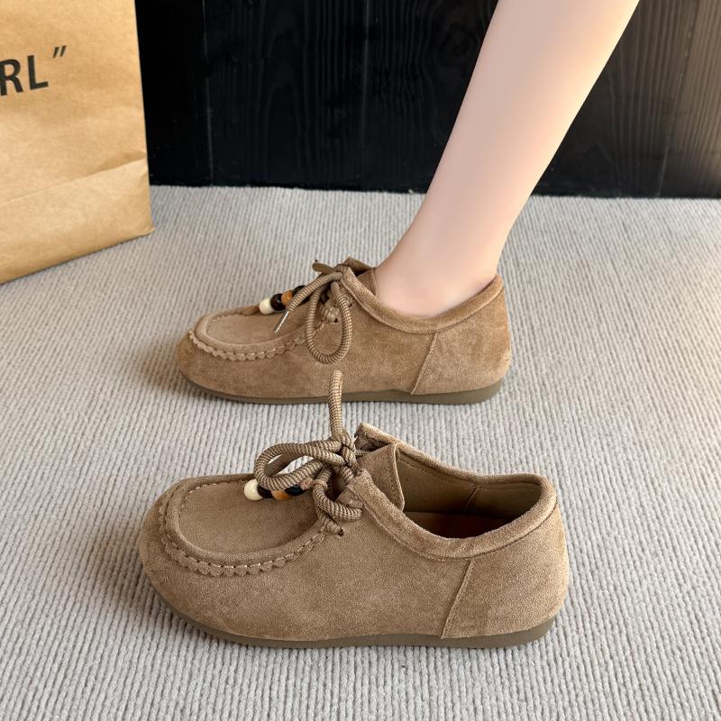 2025 New Shoes for Women String Bead Ethnic Style Slip on Loafers Ladies Outdoor Walking Antislip Sneakers Casual Moccasins