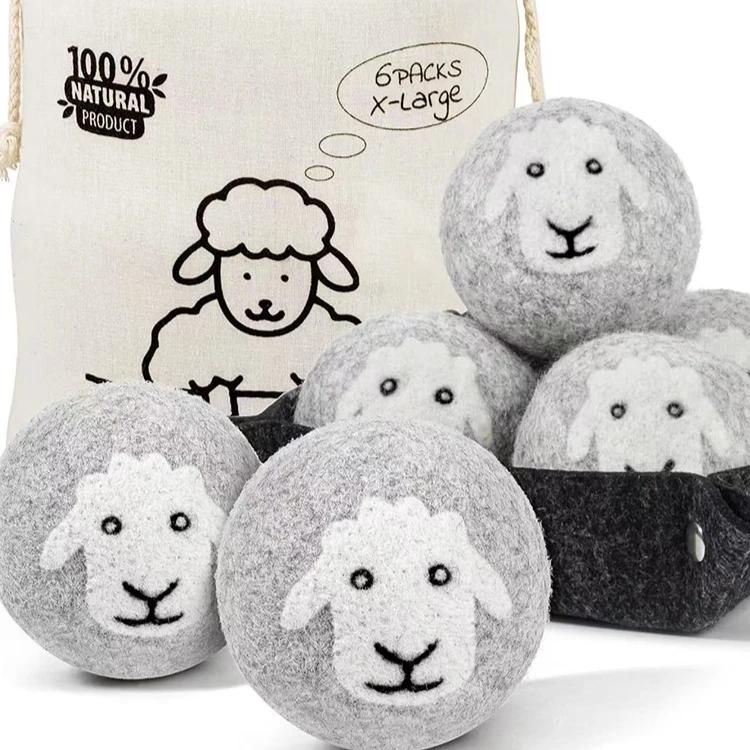Wool Felt Ball Anti-static Washing Machine Anti Entanglement Washing Ball Wool Ball Gray Wool Drying Ball Sticky Wool Ball