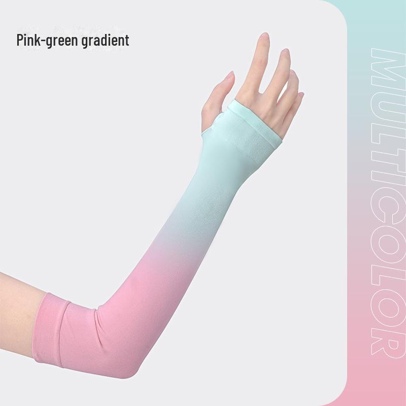 Women's Gradient Ice Silk Sun Protection Sleeves for Driving & Cycling