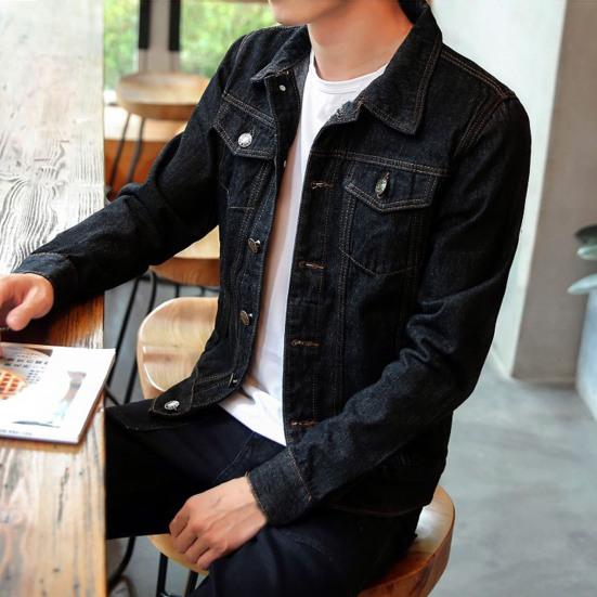 Men Casual Denim Jacket Coat 