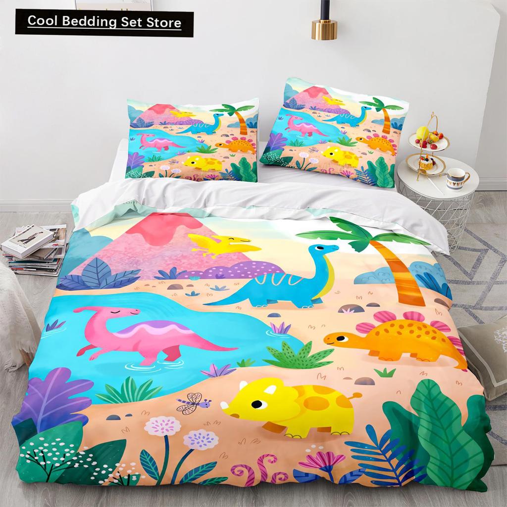 Underwater World King Queen Duvet Cover Cartoon Ocean Animal Bedding Set for Kids Fish Coral Sea Life Soft Polyester Quilt Cover