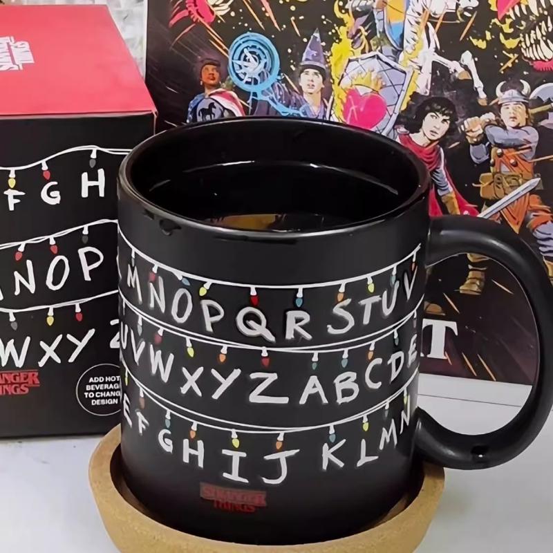 

Strange story letters mug ceramic drinking cups creative trick office water cups colleagues Christmas gifts. чорний