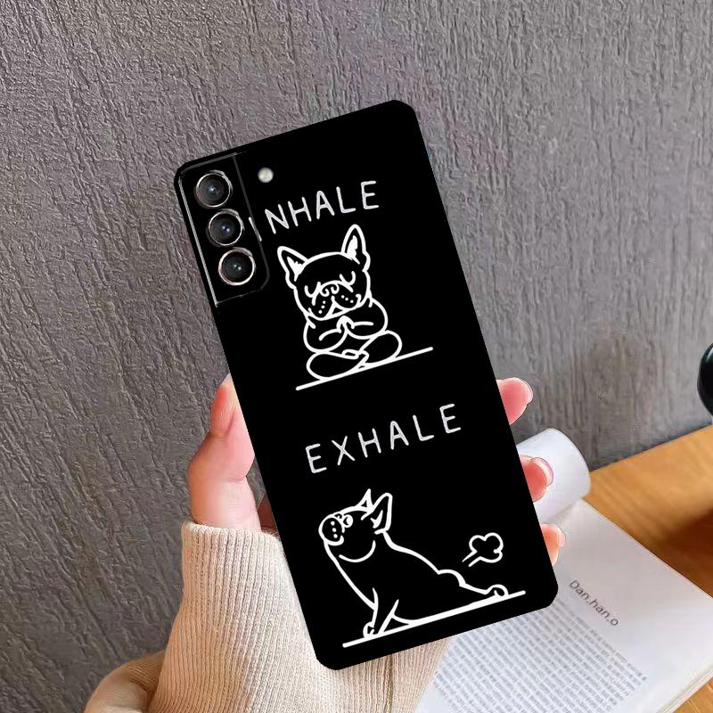 Funny French Bulldog Back Case For Samsung Galaxy S23 Ultra S20 S21 FE S9 S10 Plus Note 10 20 S22 Ultra Coque