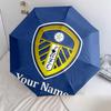1 PC Automatic Folding Umbrella - Leeds United Custom Name Pattern, Portable & Foldable Design with 8 Ribs, Christmas Birthday Gifts