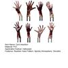 2/6Pcs Halloween Card Insertion Blood Ghost Hand Shape Garden Stake Spooky Atmosphere Halloween Events Ornament