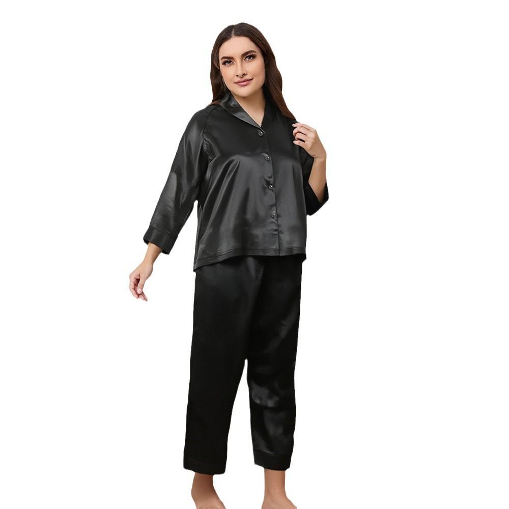 Dámský kardigan nadměrné velikosti s dlouhým rukávem, kalhoty, domácí šaty, pyžamový set