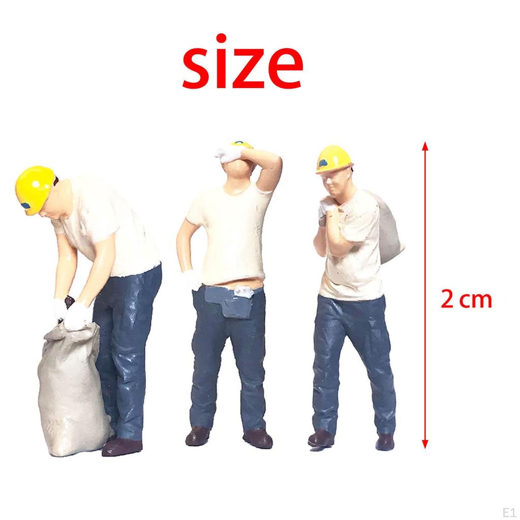 1:87 People Figurines Miniature Model for Display Layout Decoration