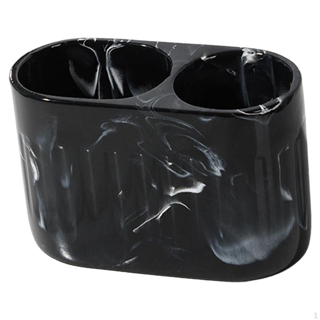 Toothbrush Holder Bathroom Storage 2 Compartment Accessories Makeup Brushes for Comb