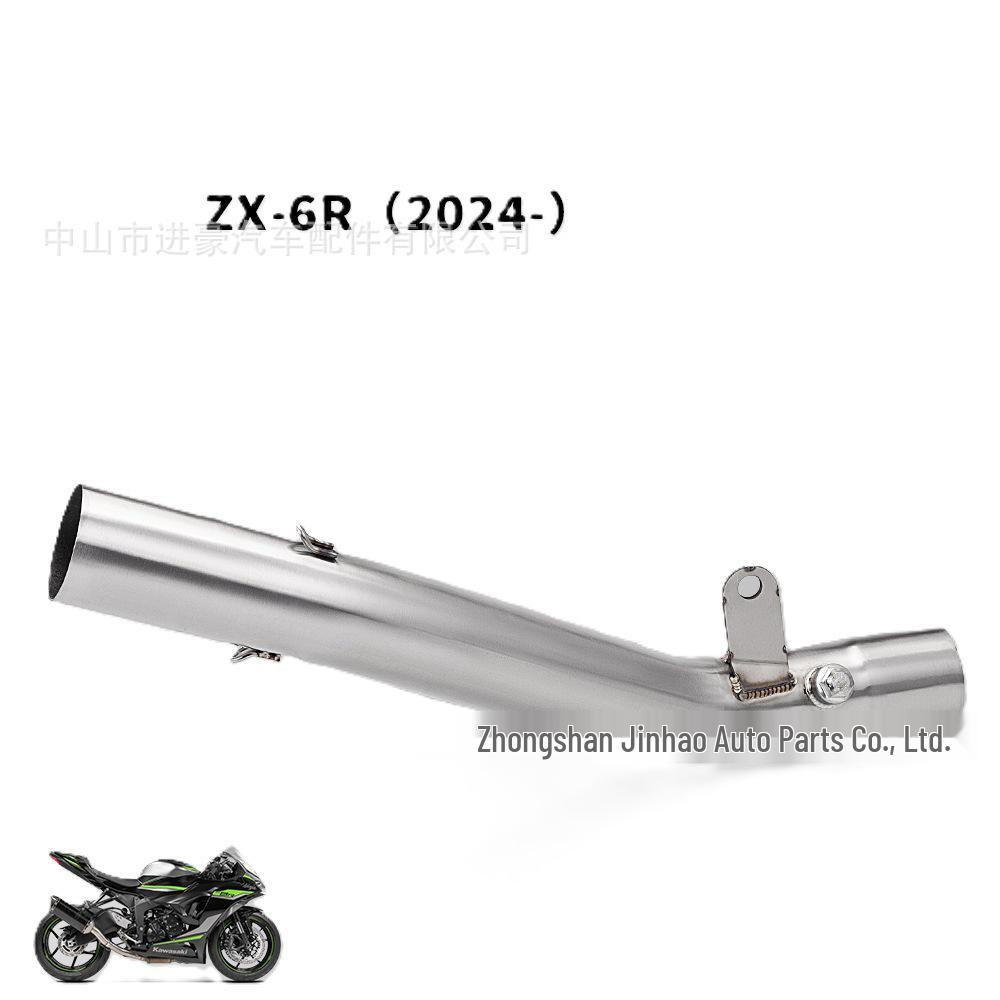 Kawasaki ZX6R 2024 Motorcycle Exhaust Pipe Modification - Stainless Steel Mid-Pipe