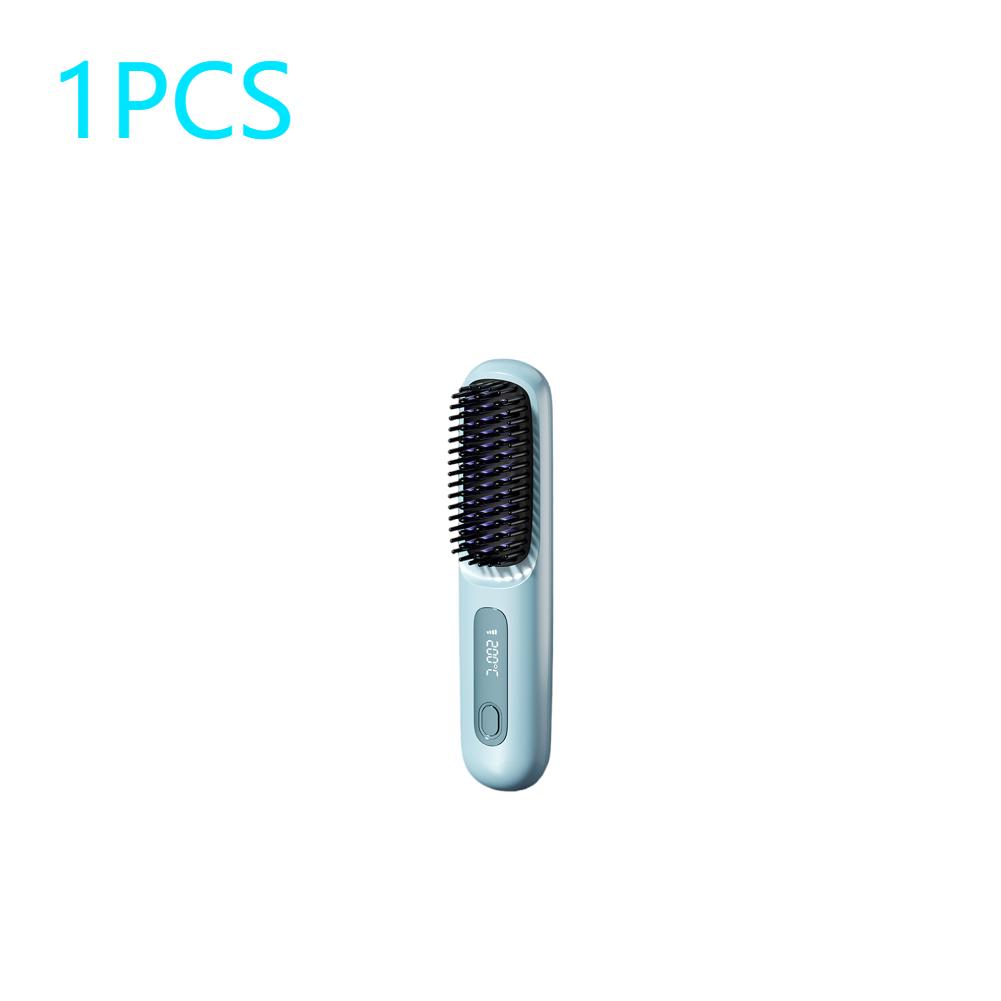

Портативная расческа-выпрямитель, перезаряжаемая, 3 регулируемые температуры, беспроводной выпрямитель для волос, 1-2 шт.