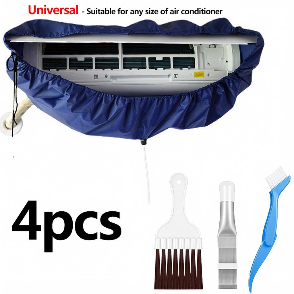 Conditioner Cleaning Cover with Catch Bag, Includes Brown Brush, Comb and Folding Brush for Maintenance