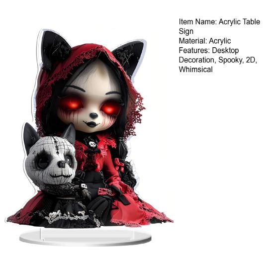 Yousheng Halloween Acryl Tischschild 2D Acryl Geist Kürbis Baum Hexe Plakette für Zuhause Büro Schreibtisch Etagere Deko