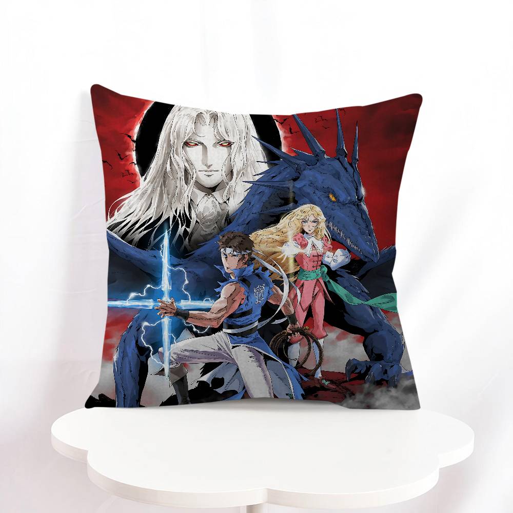 

C-Castlevania Maple Design Cushion Cover Happy Autumn Harvest Decor Holiday Decorati Pillow Cover 16x16Inch