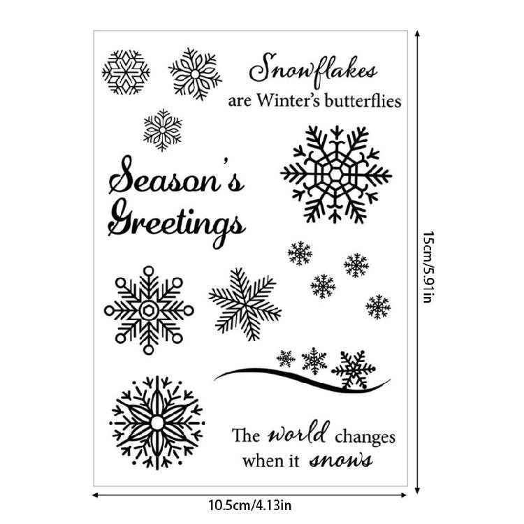 7Pcs Christmas Themed Clear Silicone Stamper Journaling Stamping Tool for Scrapbooking Card Making Journal Photo Album