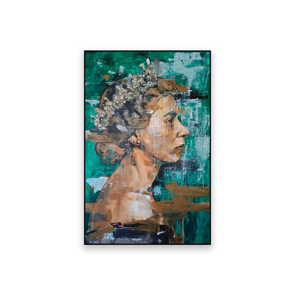 

Графіті Мистецтво Плакат Королева Єлизавета II Портрет Принти Картина на полотні Поп Вуличне мистецтво Настінне мистецтво Спальня Прикраса вітальні 21x30 No Frame