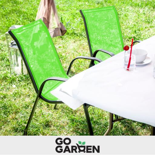 Metall-Gartenstühle für Balkon Terrasse Garten Sessel Grün Robust 4 Stk.