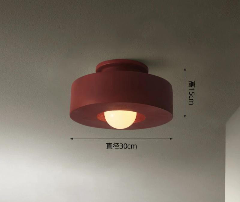 

Потолочное освещение светодиодное коридорное светодиодное macaron минималистичное маленькое освещение для спальни E27 wabi sabi круглое освещение для коридора и балкона кирпич красный