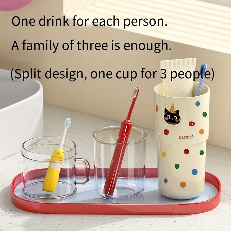 Travel Toothbrush Set Portable Toothbrush Storage Box Folding Mouthwash Cup 3Piece Travel Toiletry Bag Leak-Proof Tooth Mug Essential
