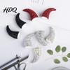 Sparkling Rhinestone Horns for Cosplay 1 Pair Devil Horns Car Dashboard Decor Faux Crystal Demon Hair Themed Gathering Accessories Women Clip