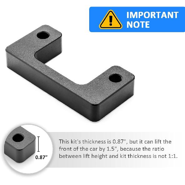 Wsays 1.5 Inch Front Leveling Lift Kit Spacer Compatible With Chevy Silverado Fit GMC Sierra GM 1500 LM 2007-2024