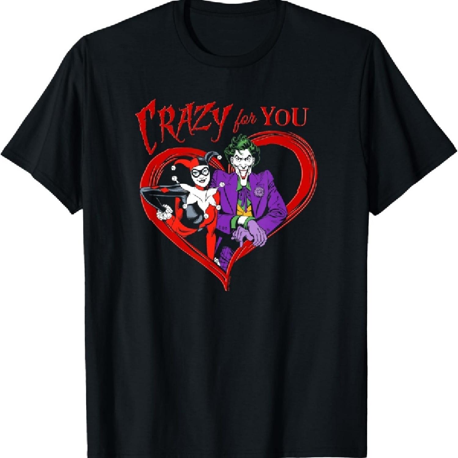 

DC Comics Joker & Harley Quinn Valentine s Day Crazy For You T-Shirt S