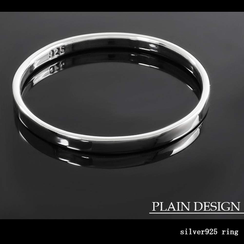 Gin no 2mm Wide Plain Silver 925 Simple Sizes Unisex [Shinjuku Kura] Ring, 3-28.5 (Size 7), Flat, Slim,