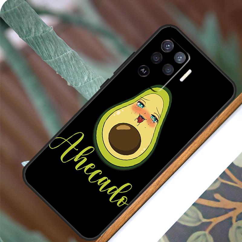 Funny Cartoon Avocado For OPPO A17 A16 A15 A79 A58 A78 A98 A74 A94 A77 A5 A9 A96 A76 A52 A72 A53S A54S A57S Case