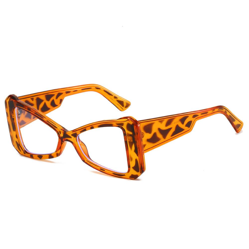 New Fashion Anti Blue Light Cat Eye Glasses Women Personality Street Shooting Colorful Anti Radiation Trendy Men Glasses