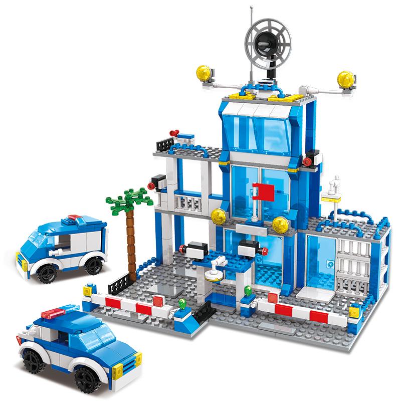 Police station building blocks, children s education building blocks toys, Christmas gifts, birthday gifts (503 pieces)