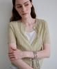THEELO Wholegarment Relief Ribbed Cardigan (Olive)