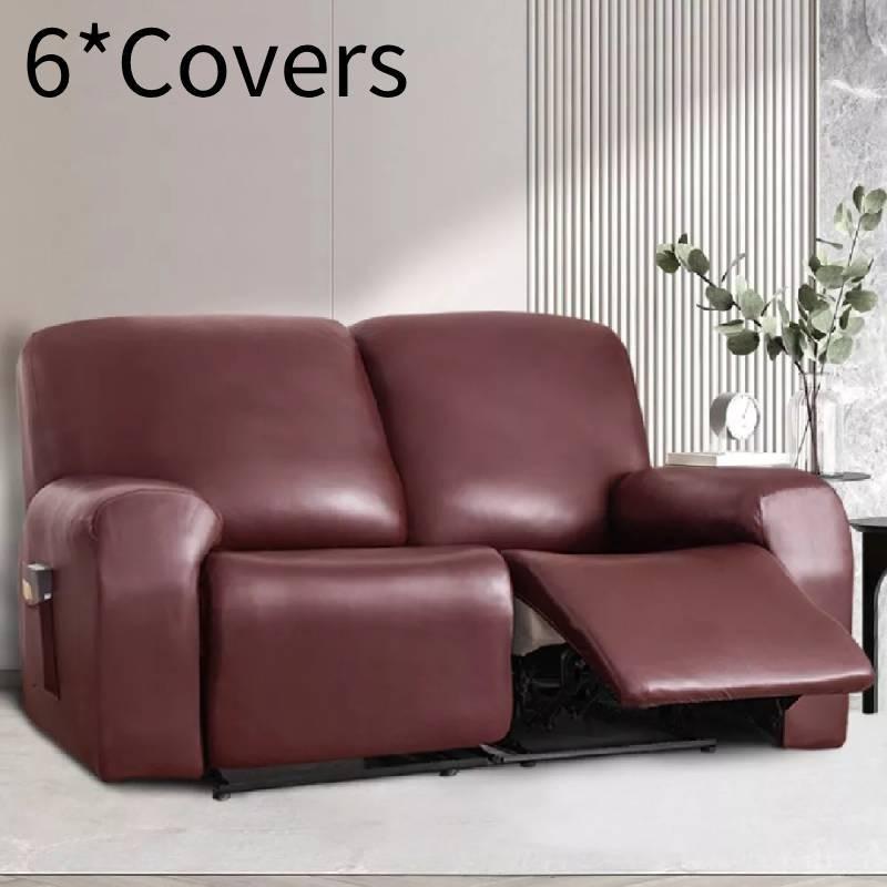 

Кожаные эластичные полиуретановые чехлы для дивана-реклайнера, водонепроницаемые, на 2-х и 3-х местное кресло Red 2 Seater
