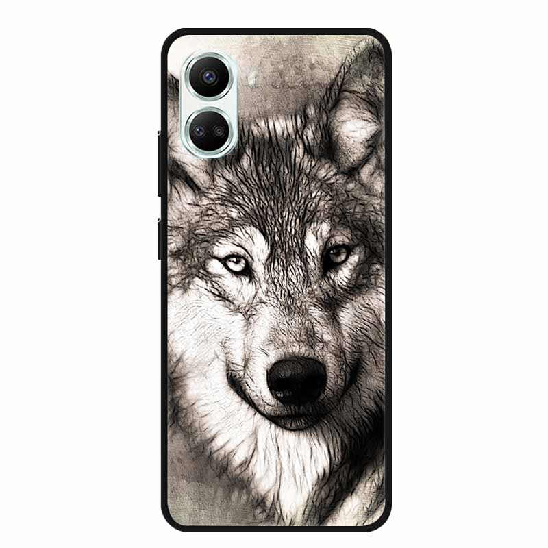 

For Huawei Nova 10 SE Case Wolf Lion Tiger Black Silicone Soft Phone Cover Case For Huawei Nova 10 SE Back Cover Case Nova10 SE Nova 10 SE