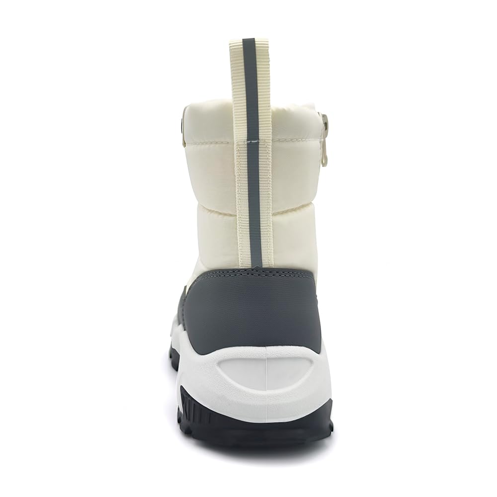 Amozi Snow Long Ski and Boa Cold Size KB9908 Kids' Boots, Snowshoes, Boots, Boots, Girls' Boys', Fabric, Winter, Protection, White, 20.0cm,