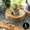 Bandeja Reversível de Madeira de Teca G - Aproximadamente 5cm 20,05cm Suporte de Flores de Madeira Mesa Interna Tronco de Madeira Teak Natural Produtos Asiáticos Exibição Interior Moderno Pequeno
