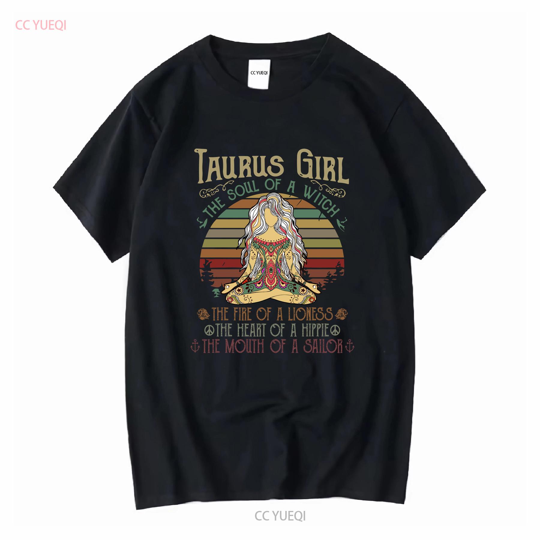

Taurus Girl The Soul Of A Witch T Shirt Cotton Crew neck long or short sleeves vintage Washed Slightly Soft streetwear 4XL