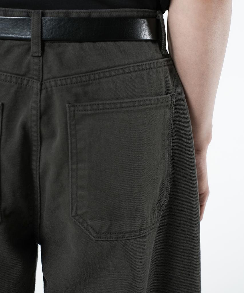 Beulaendideu Wide Curved Cotton Pants [Charcoal]