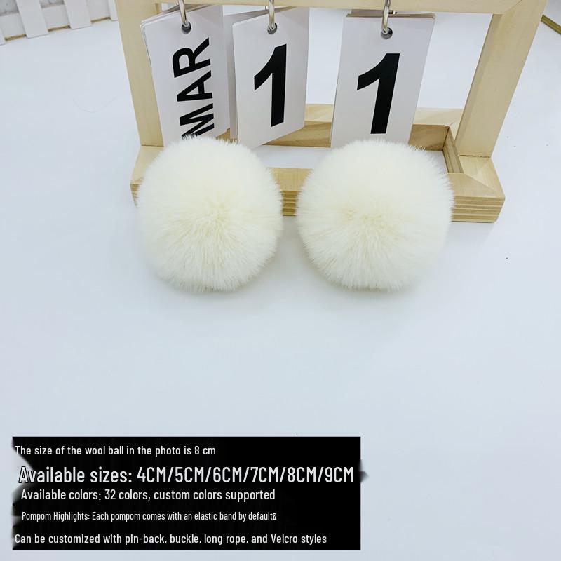 Künstliche Kaninchenfellbälle 4-9cm für Bastelarbeiten: Tasche, Kleidung, Schuhe, Hüte und Schwanzzubehör