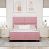 Boxspring Bed with Headboard Pink 140 x 190 cm Velvet