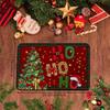 1pc Christmas Tree Doormat, Festive Holiday Decorative Mat, Non-Slip Absorbent Crystal Fleece Floor Mat, for Home, Bathroom