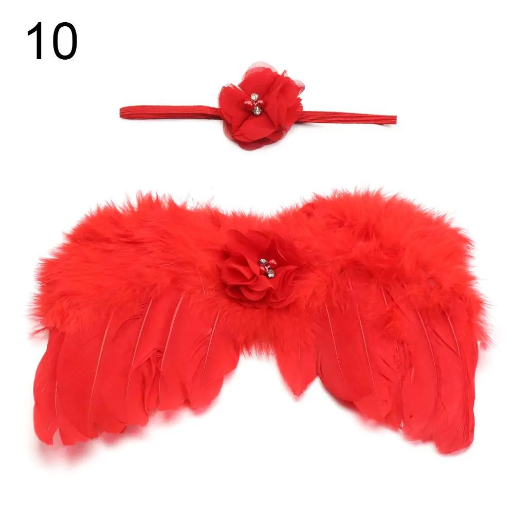 Newborn Photography Props White Angel Wing Baby Photos Props Feather Wing Girls Hair Kids Baby Photography Hair Accessories