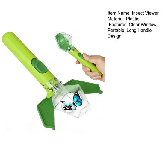 Handheld Insect Viewer Catcher Clear Window Non-contact Quick Release Outdoor Exploration Spider Bee Butterfly Catching Tool with Magnifier Glass