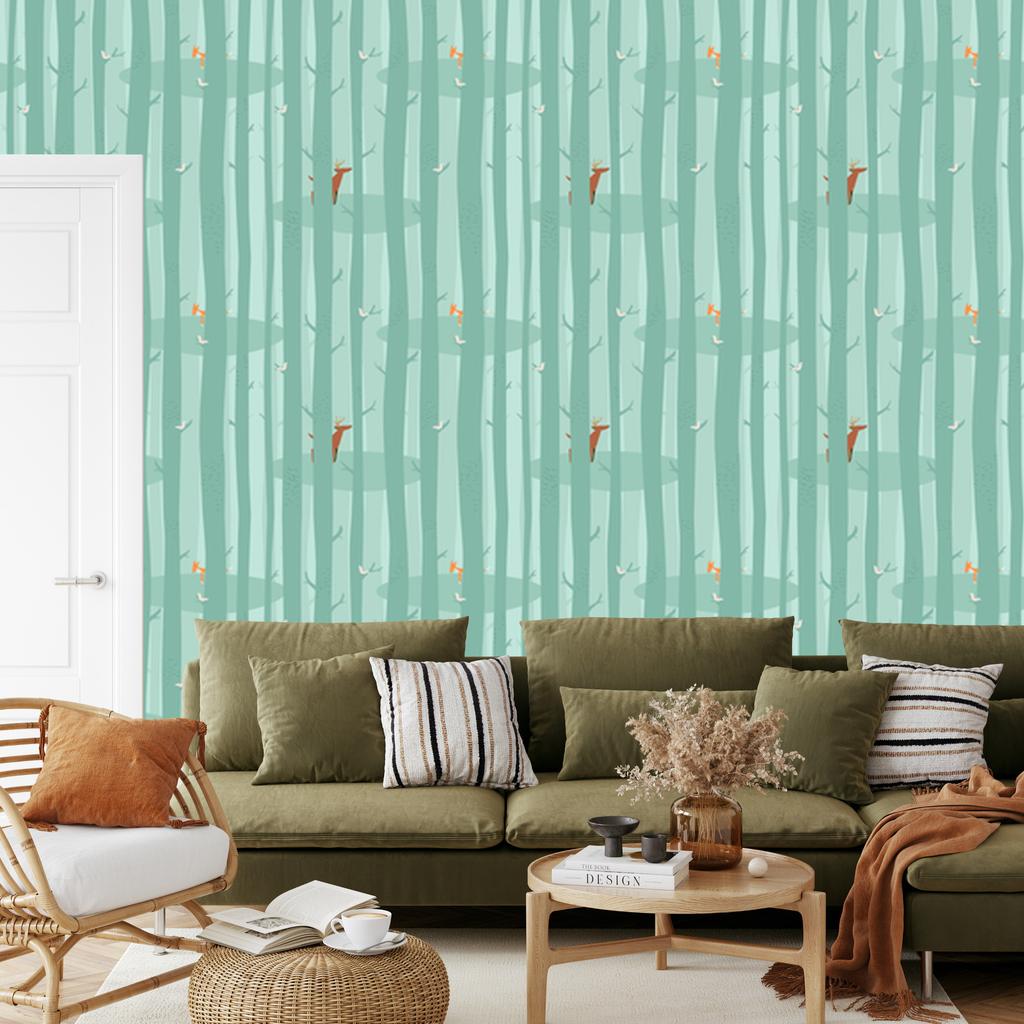 Trees forest and nature wallpaper for living room and bedroom 50x1000