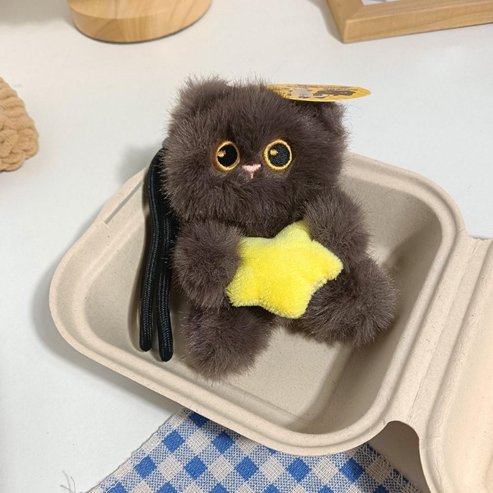Soft Plush Cat Bag Charm Portable Stuffed Cat Toy New Kitten Pendant Purse Accessory