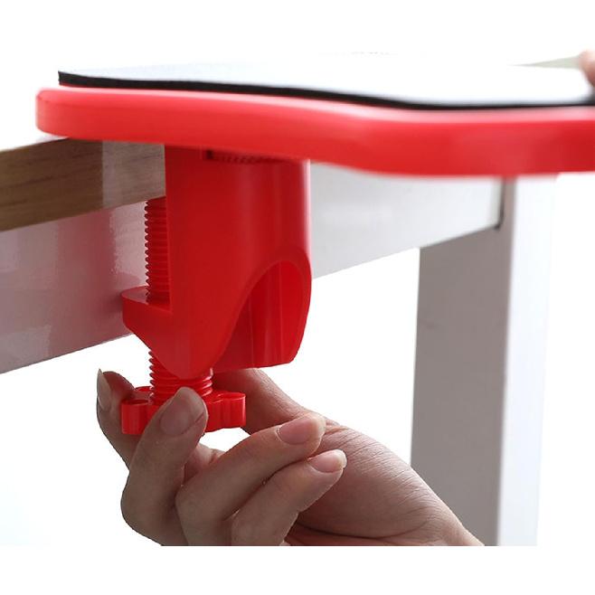 Ergonomic Arm Rest for Desk, Ideal for Office and Home Workstations, Comfortable Elbow Rest for Computer Desk (Red)