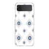 Phone Case For Samsung Galaxy Z Flip 3 4 5 Hard Folding PC Bumper Blue Eye Art For Samsung Z Flip 6 Back Cover