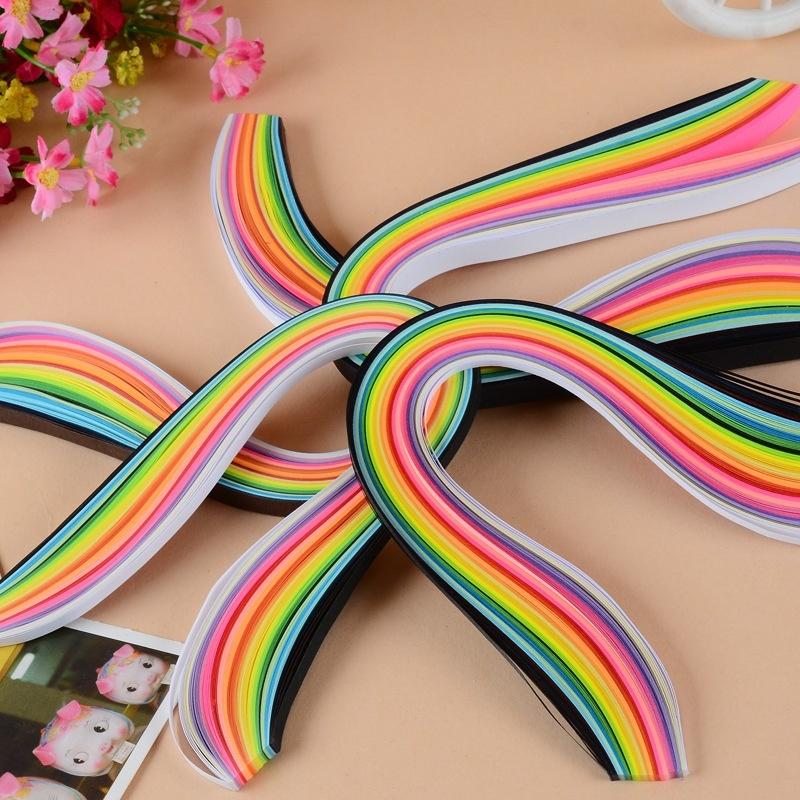 160pcs 5mm*39cm Folding Paper Art Quilling Color Handmade Paper