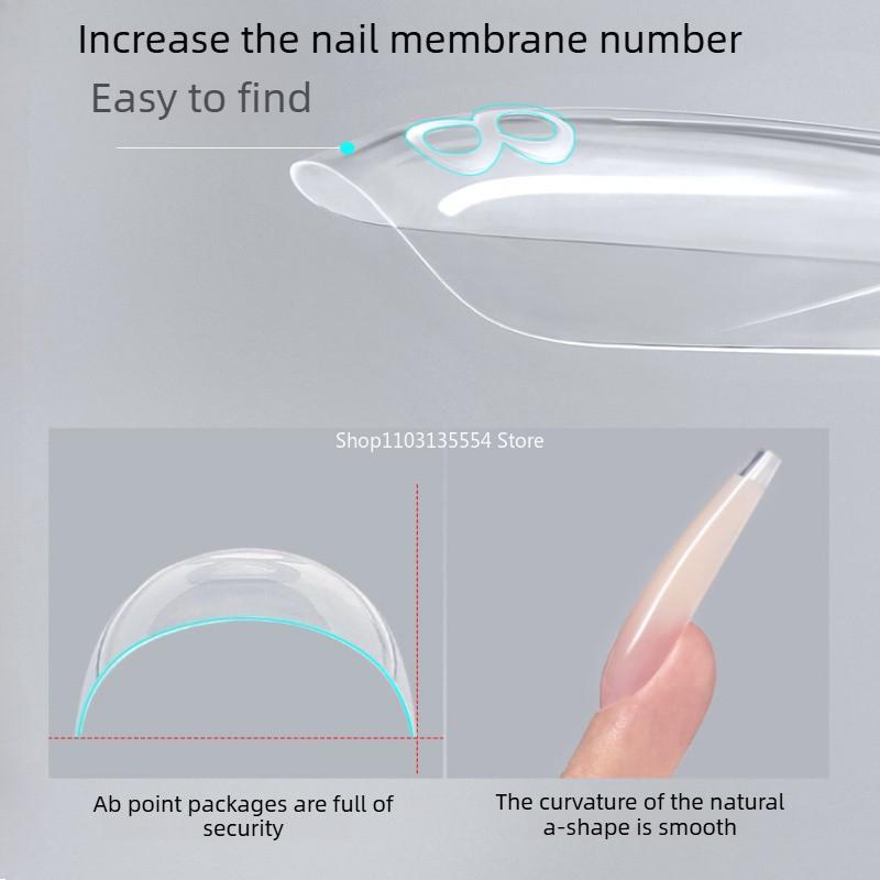 New 120pcs Nail Clear Rocket Shape Sandwich Dual Nail Forms Reusable Full Cover Dual Nail Molds Top & Bottom 2026 New Style